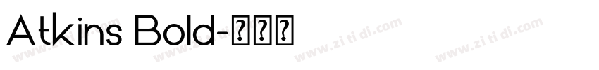 Atkins Bold字体转换